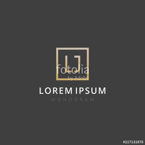 LJ Logo - LJ. Monogram of Two letters L & J. Luxury, simple, minimal
