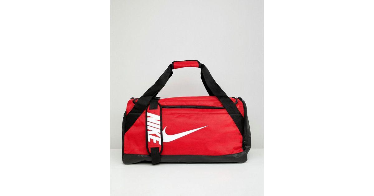 Red Swoosh Logo - Nike Red Swoosh Logo Duffle Bag in Red