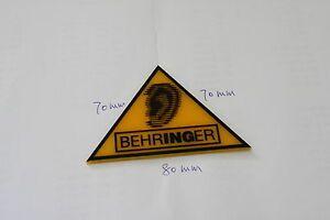 Behringer Logo - Details about BEHRINGER Plastic Logo Badge