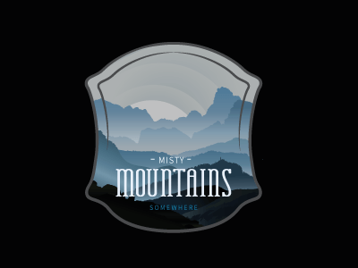 Misty Logo - Misty Mountain Badge by Declan Ingram on Dribbble