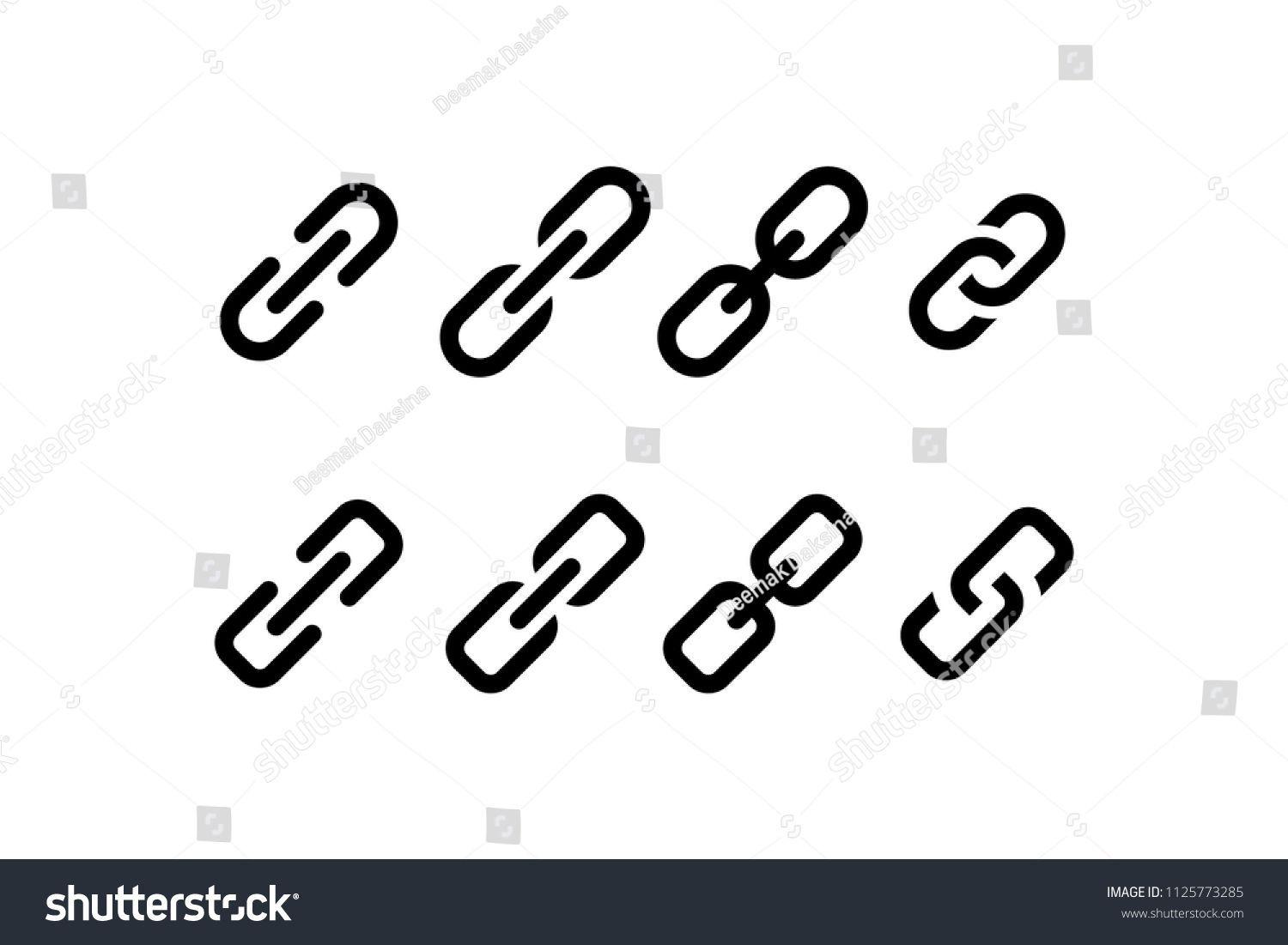 Hyperlink Logo - Chain / Link Icon Set. link, chain, connection, linked, hyperlink