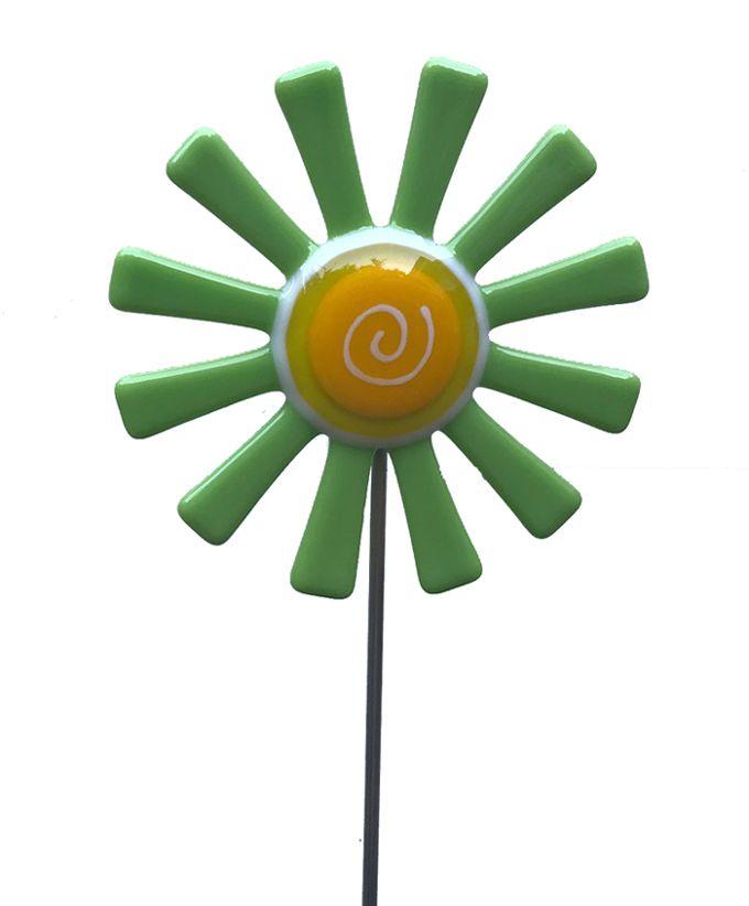Green Daisy Logo - Green Daisy - Fused Glass Flower by Glassworks Northwest
