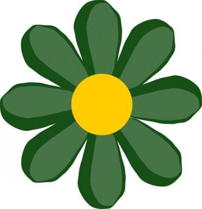 Green Daisy Logo - Green Daisy Flower Clipart