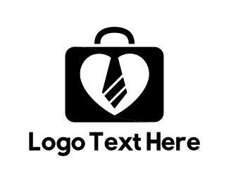 Suitcase Logo - Luggage Heart Logo