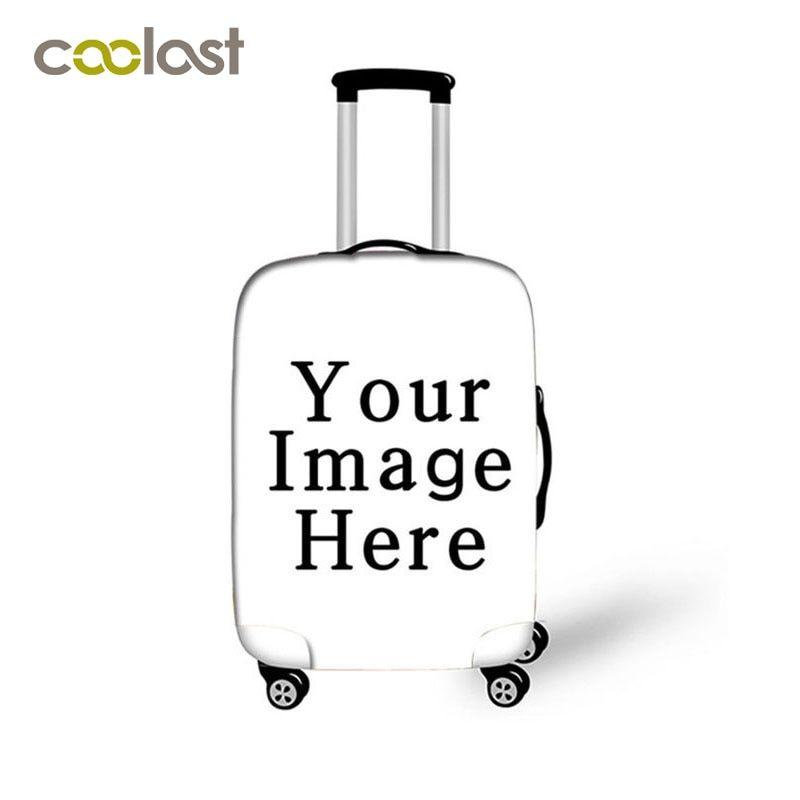 Suitcase Logo - US $11.63 50% OFF|Customize Your Image Logo Suitcase Protective Cover for  Girls Boys Cute Cartoon Face Luggage Cover 18 32 Inch Travel Accessories-in  ...