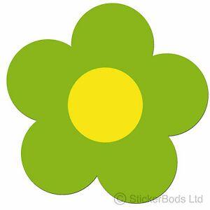 Green Daisy Logo - 36 LIME GREEN DAISY FLOWER STICKERS DECALS for Car | Wall | Home | eBay