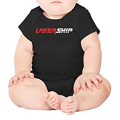 LaserShip Logo - LUnBa Baby Girls LaserShip Logo Romper Short Sleeve