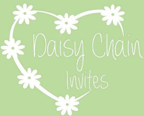 Green Daisy Logo - Daisy Chain Logo in Green reduced size 2 Chain Invites