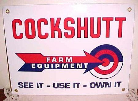 Cockshutt Logo - Cockshutt Farm Equipment See It - Use It - Own It Porcelain Sign