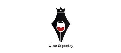 Poetry Logo - wine & poetry logo designs | logos | Logos design, Logos, Design