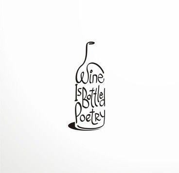 Poetry Logo - Wine is bottled poetry logo by artmaker, via Behance. Stunner ...