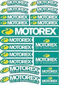 Motorex Logo - Details about Motorex Decals Sheet Sponsor Graphics Stickers Set Logo  Adhesive 19 Pcs