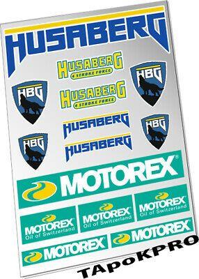 Motorex Logo - New Husaberg Motorex logo stickers graphics moto vinyl glossy lamination  set A4 | eBay