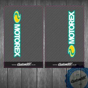 Motorex Logo - Details about KTM Husqvarna Suzuki etc Carbon Upper Fork Graphics Stickers  Decals MOTOREX logo