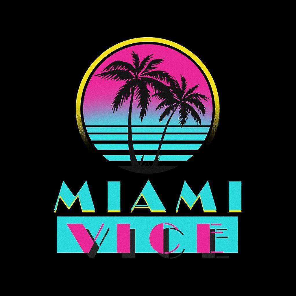 Vice Logo - Shirts & Tops Black Miami Vice Logo Mens Vest