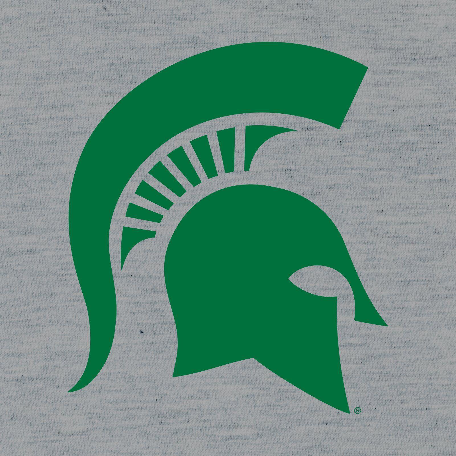 Sparton Logo - Michigan State University Spartan Logo Next Level French Terry Hoodie Grey Kelly