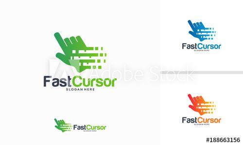 Cursor Logo - Fast Cursor logo designs concept, Pixel Cursor logo template - Buy ...