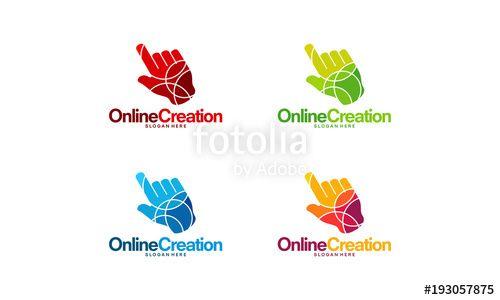 Cursor Logo - Online Art logo designs concept, Online Creation logo template ...