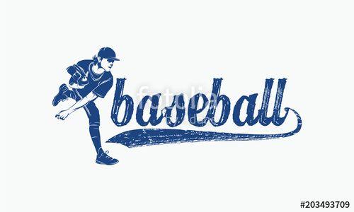 Pitcher Logo - Softball silhouette logo, Baseball logo vector illustration, Pitcher