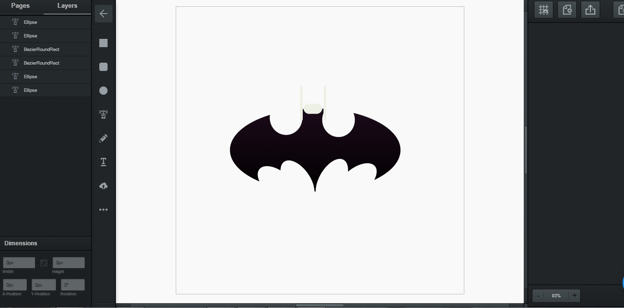 Batman's Logo - Create Batman Logo - Vectr - Medium