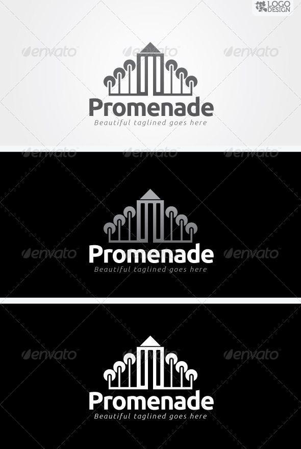Promenade Logo - Promenade by kitcreativelogo This logo ideal for real estate ...