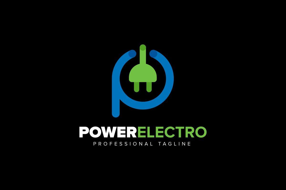 Electro Logo - Power Electro P Letter Logo