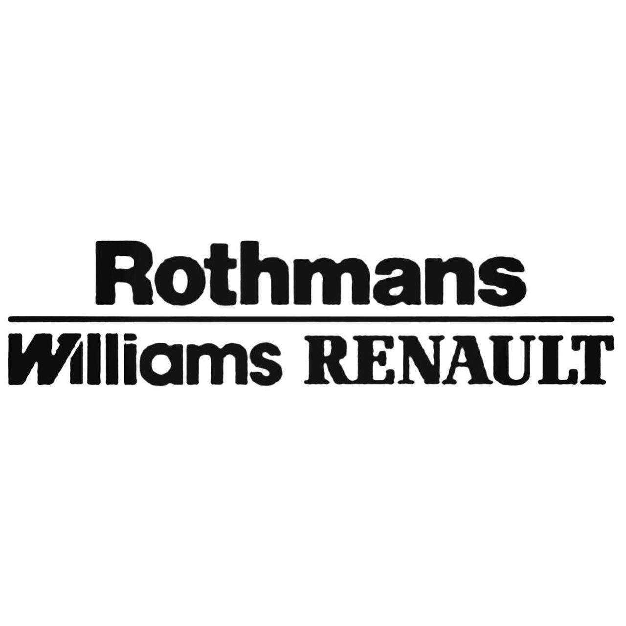 Rothmans Logo - Rothmans Williams Renault Decal Sticker
