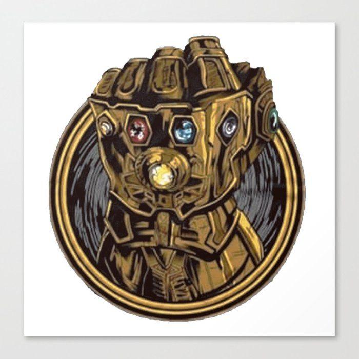 Thanos Logo - Infinity War Hand 3D Thanos Canvas Print