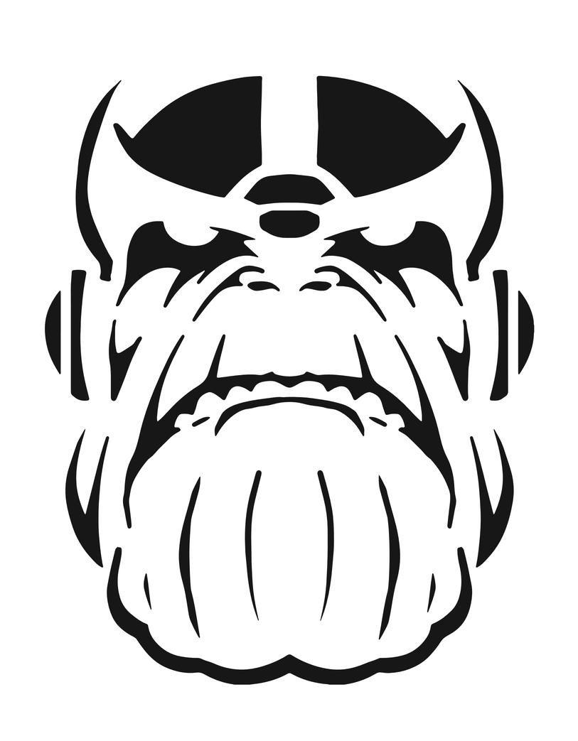 Thanos Logo - Strike Fear Into Everyone This Halloween -- Carve a Pumpkin Into ...