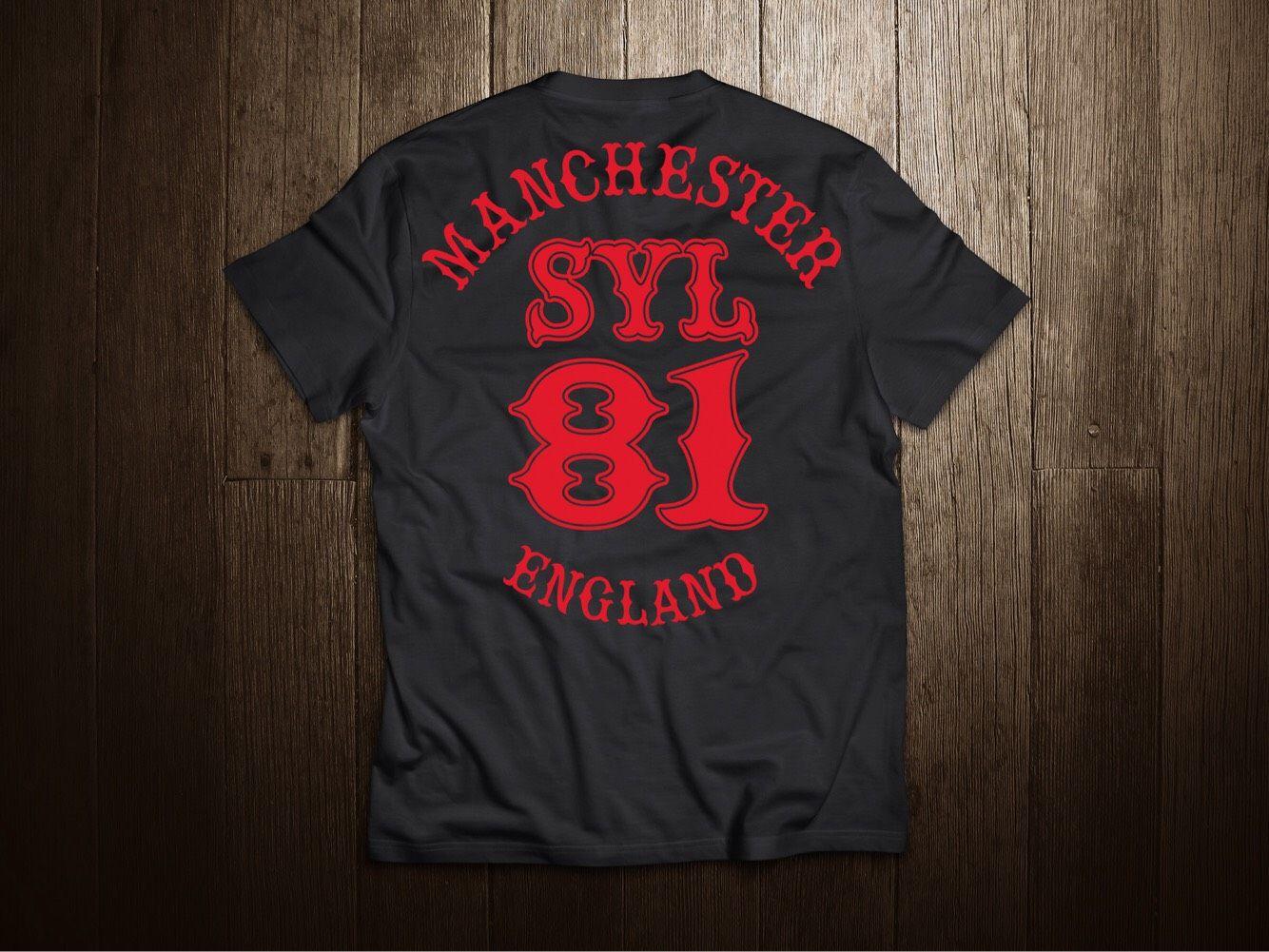 Syl Logo - MANCHESTER BLACK SUPPORT 81 SYL LOGO TEE