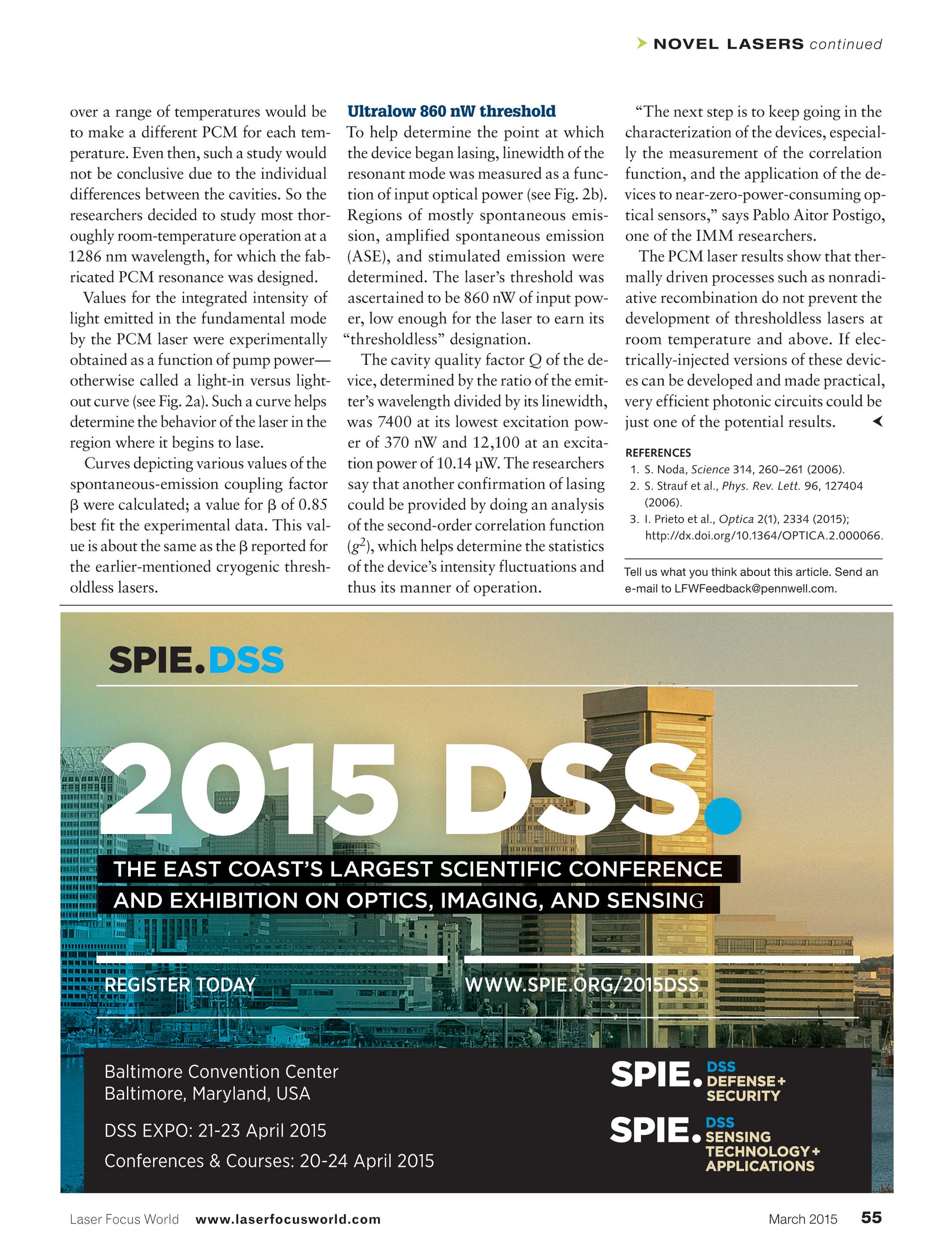 Asc3d Logo - Laser Focus World - March 2015 - page 55