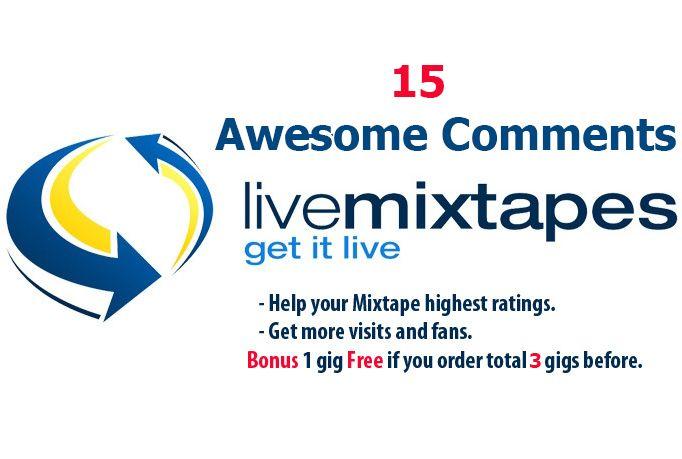 LiveMixtapes Logo - add 15 Awesome comments Livemixtapes for $5