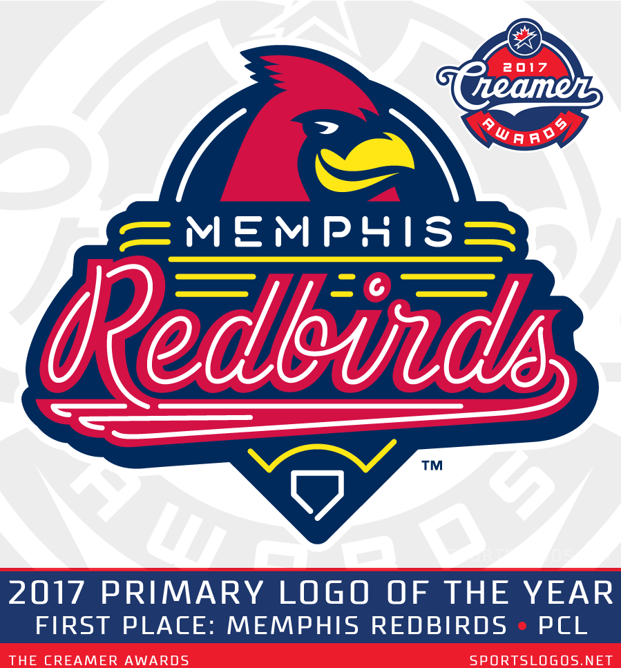 Creamer Logo - 2017 Creamer Award Best Primary Logo of Year Memphis Redbirds Studio ...