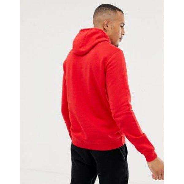 Red Swoosh Logo - Nike Tall Pullover Hoodie With Swoosh Logo In Red 804346-657 - Mens ...