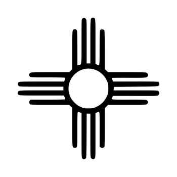 Zia Logo - New Mexico Zia Symbol Vinyl Decal Sticker