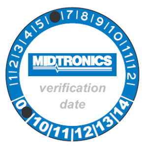 Midtronics Logo - Midtronics Calibration Sticker