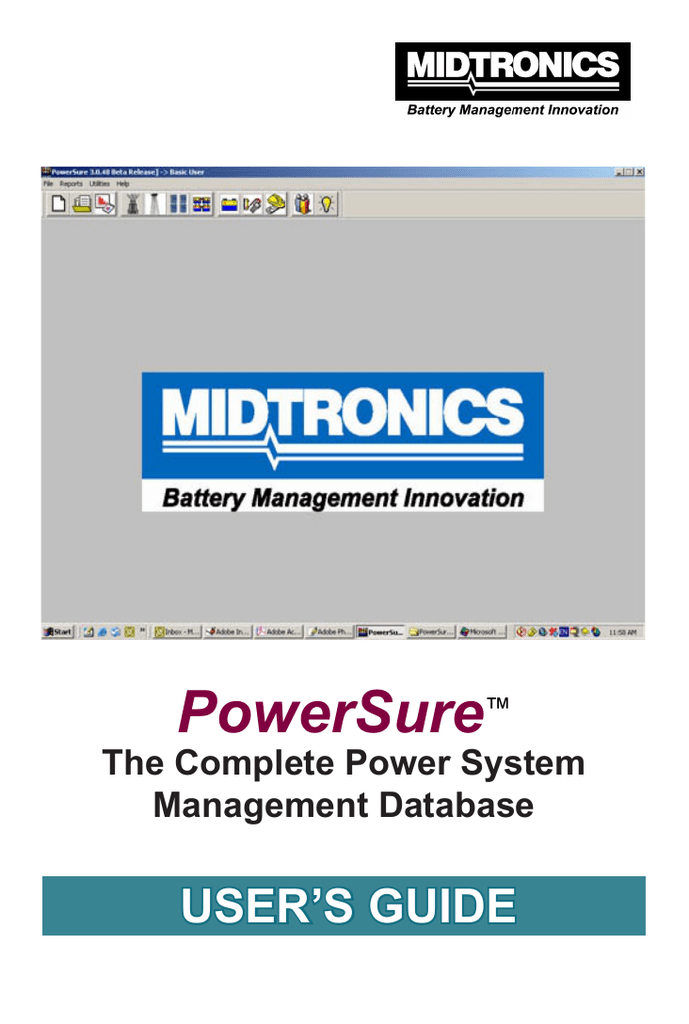 Midtronics Logo - 168 437A Manual PowerSure Database