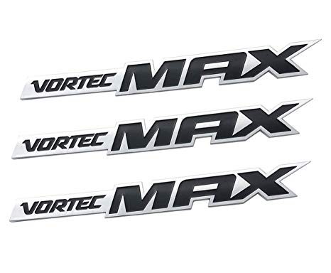 Vortec Logo - Yuauto 3 Pack Vortec Max Door Emblem Logo, Badge Plate Band Decal For Chevrolet 06 09 Silverado Sierra SS 6.0 Gm Truck 6.0 Liter (3 Pc Chrome Black)