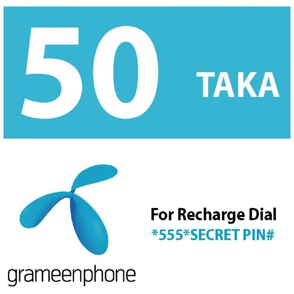 Grameenphone Logo - GP 50 Taka Recharge Card 4 | Grameen Phone (GP) | Cards, Phone, Logos