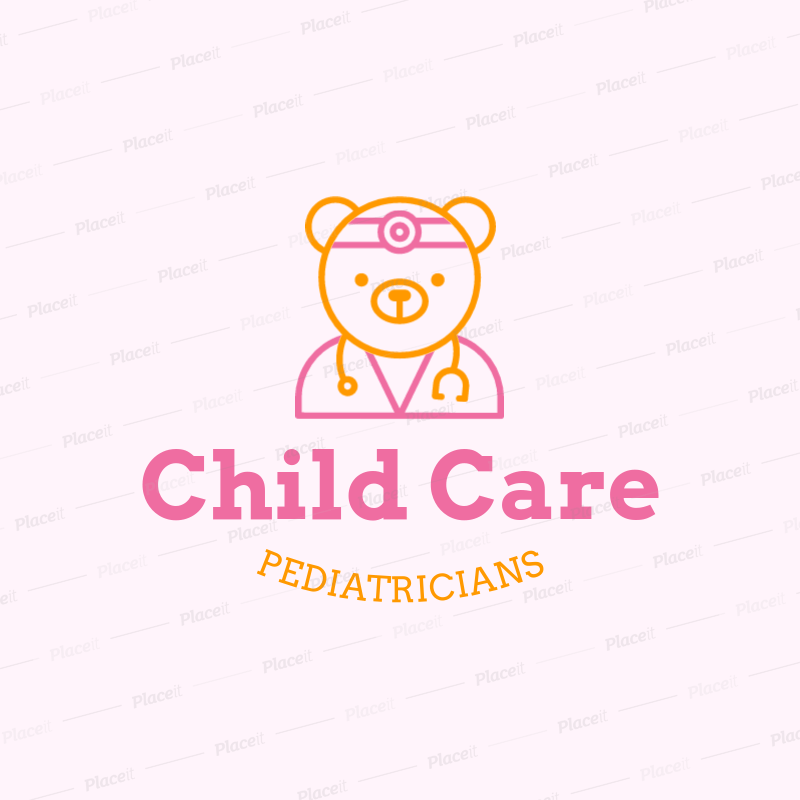 Pediatric Logo - Pediatric Logo Maker with Teddy Bear Graphics 1535b
