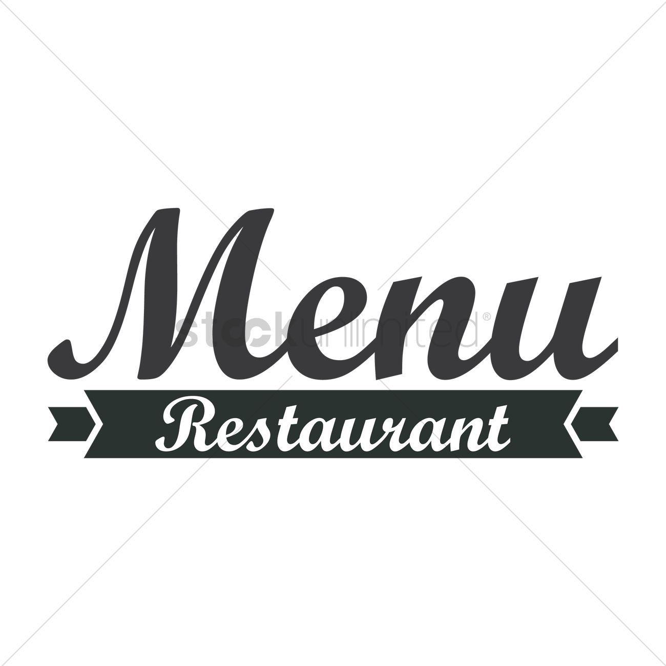 Menu Logo - Restaurant menu logo icon Vector Image - 1710150 | StockUnlimited