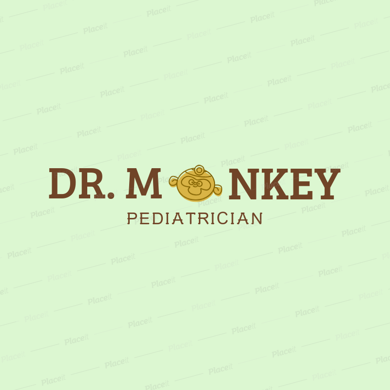 Pediatric Logo - Pediatric Logo Maker with a Funny Monkey Clipart 1534b