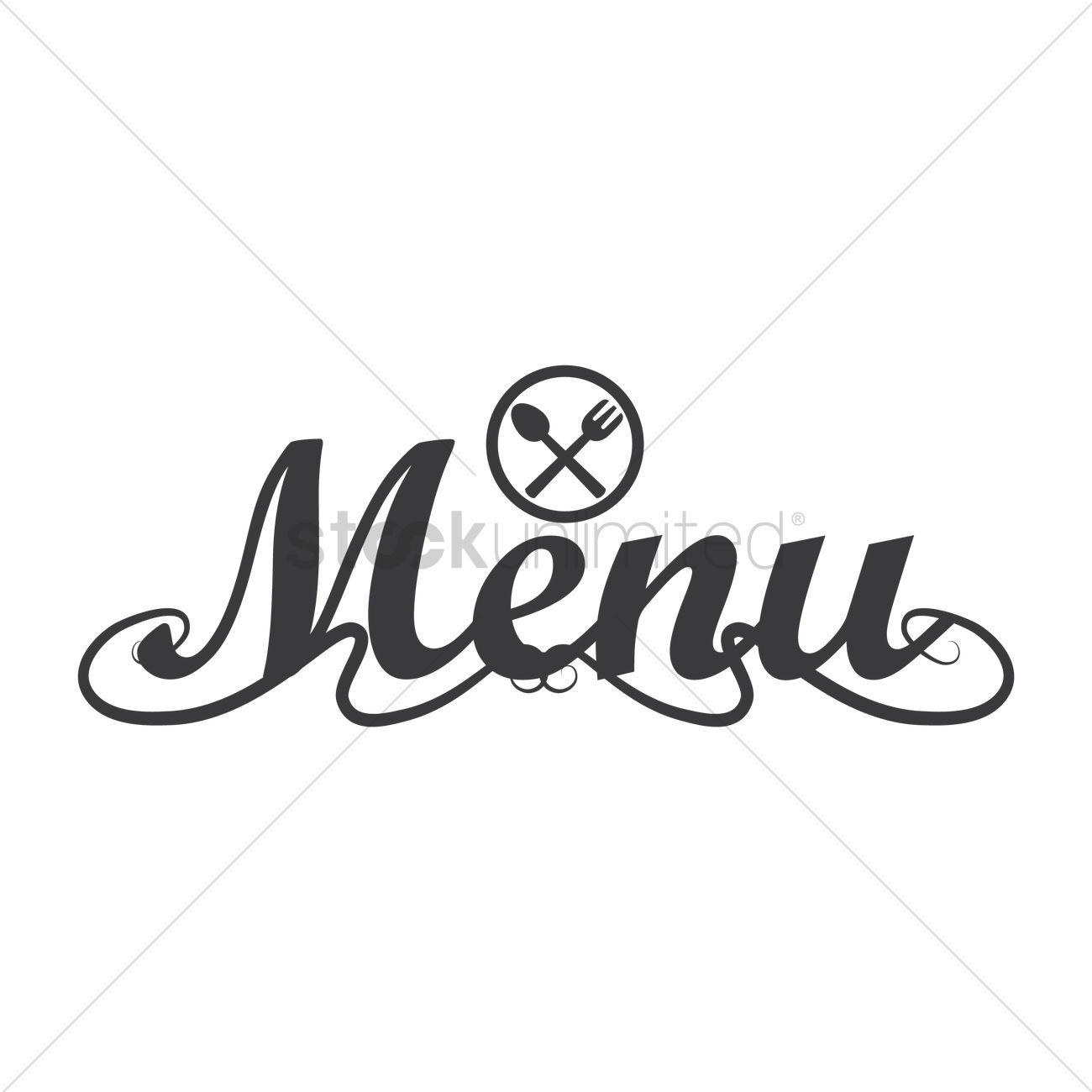 Menu Logo - Restaurant menu logo icon Vector Image - 1710134 | StockUnlimited