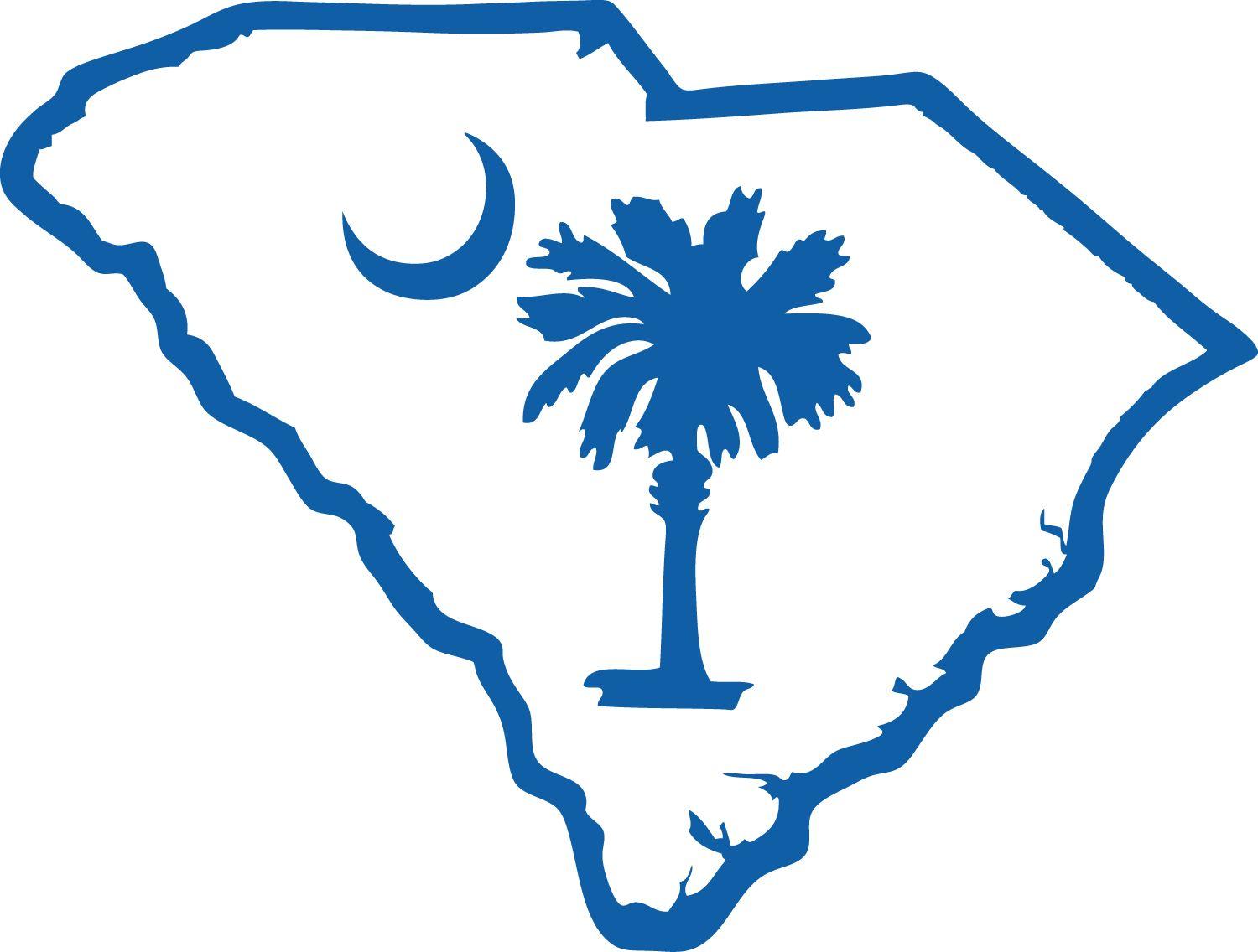 Palmetto Logo - Palmetto and moon logo. South Carolina- good crisp outline. Cricut