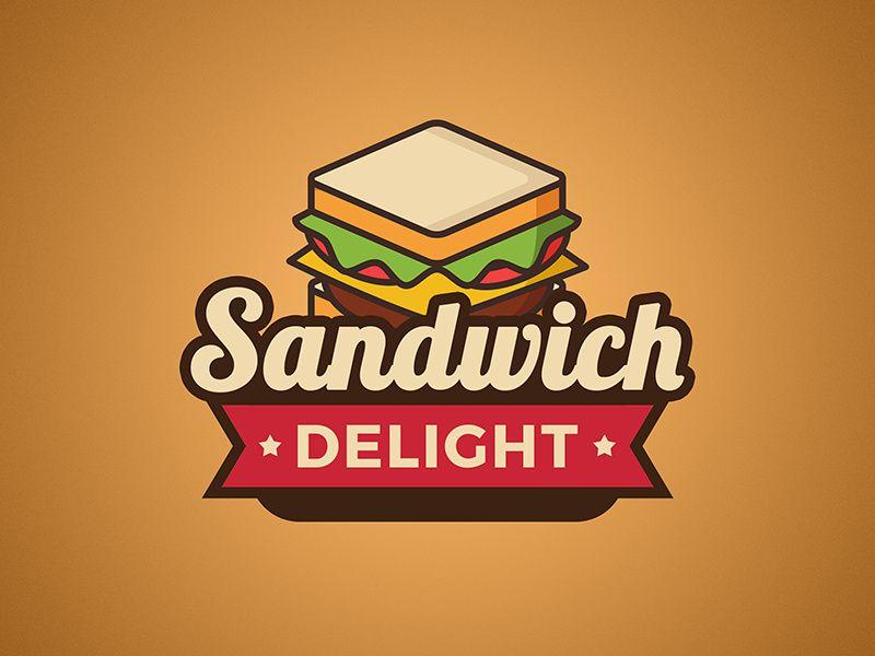 Sandwich Logo - Sandwich Delight. Food Truck Logo Design. Option 1