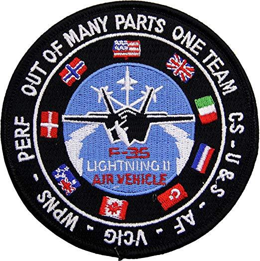 F-35 Logo - F 35 Lightning II Air Vehicle Patch Full Color: Clothing