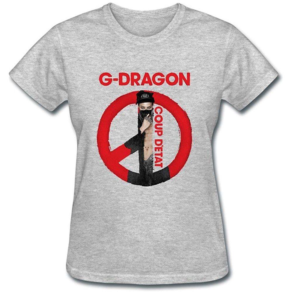 G-Dragon Logo - JuDian G-Dragon Solo Coup Detat Logo T shirt For Women