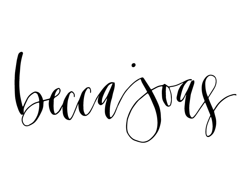 Becca Logo - Calligraphy + Lettering Services | Becca Joas