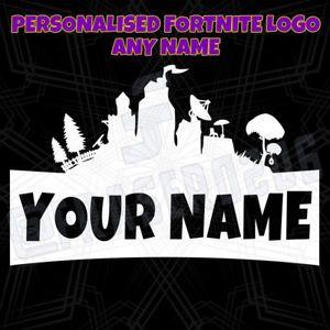 Fotnite Logo - Personalised Fortnite Name Logo Console Decal Sticker PS4 PC XBOX ...