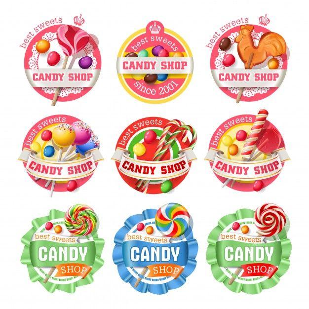 Lollipop Logo - Vector set of lollipop logos, stickers Vector